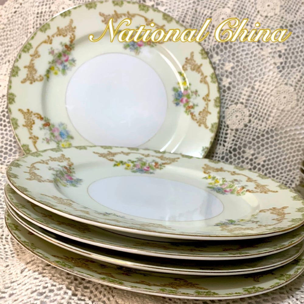 NATIONAL CHINA Vintage Dinner Plates